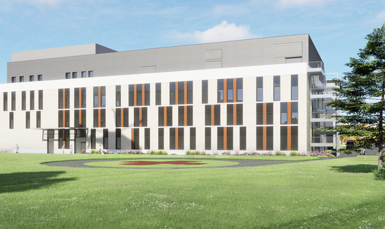 Außenperspektive Neubau Evangelisches Amalie Sieveking Krankenhaus in Hamburg-Volksdorf Außenperspektive Neubau Evangelisches Amalie Sieveking Krankenhaus in Hamburg-Volksdorf