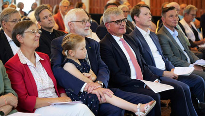 Blick ins Publikum mit Dr. Michael Musolf bei dessen Verabschiedung in den Ruhestand, Chefarzt der Klinik für Geriatrie und Physikalische Medizin im Evangelischen Amalie Sieveking Krankenhaus