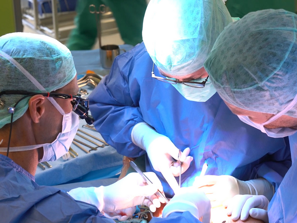 Drei Ärzte operieren, Experten und Expertinnen zeigen ihren Arbeitsalltag im Herz- und Gefäßzentrum, Videos Herzchirurgie, Amalie Sieveking Krankenhaus, Innere Medizin, Kardiologie, Hamburg-Volksdorf
