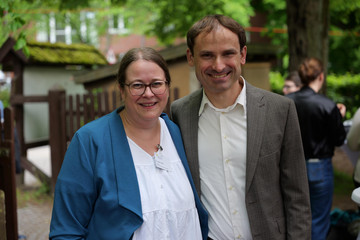 Dr. Saskia Otte und Dr. Markus Gödel beim Einführungssymposium für die neue Chefärztin der Geriatrie des Evangelischen Amalie Sieveking Krankenhauses.